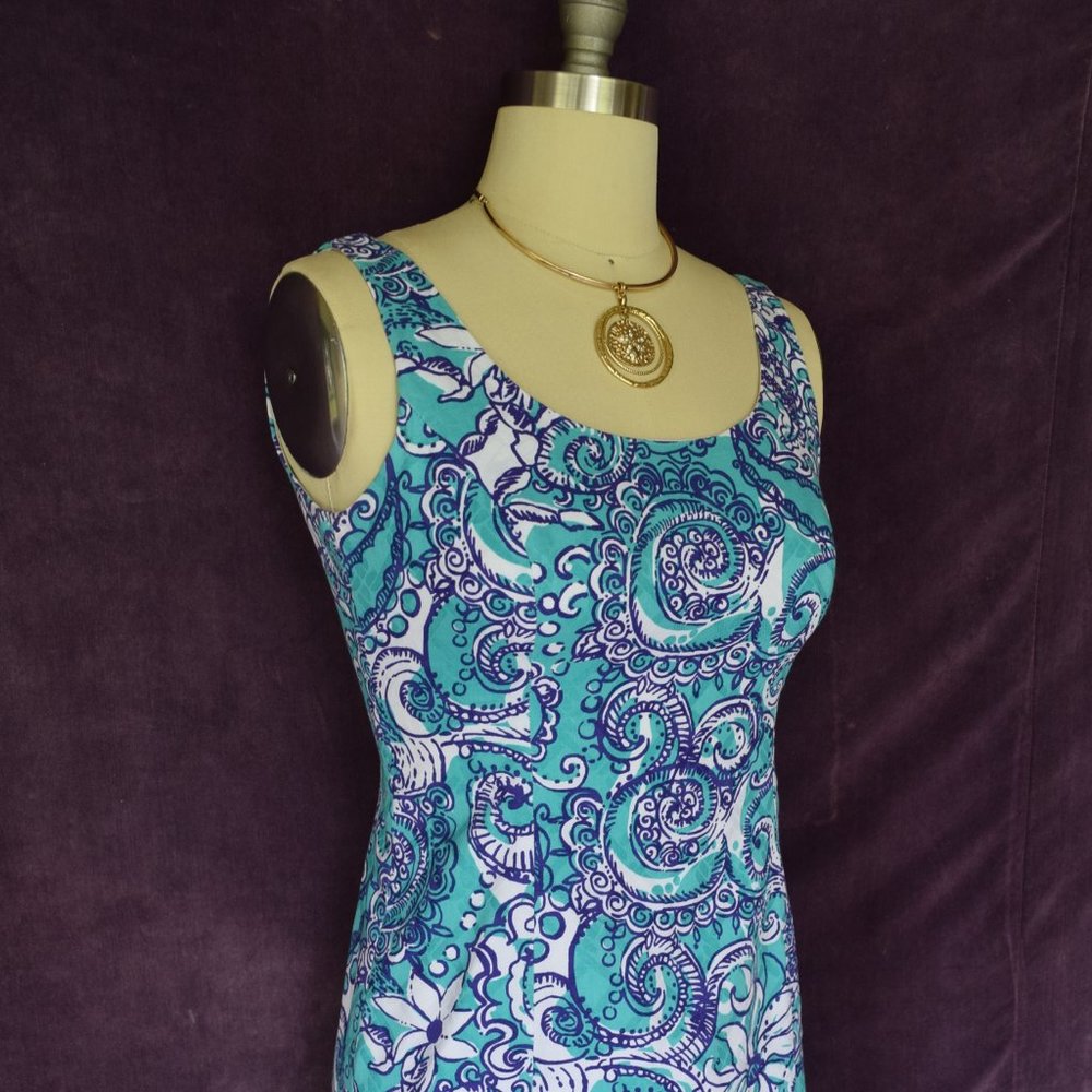 Lilly Pulitzer Eaton Dress Seafoam Green Mantauk - Picture 4 of 10